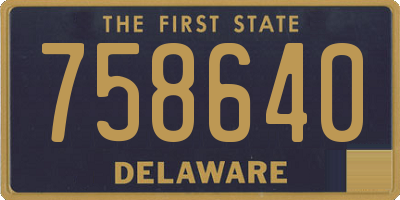 DE license plate 758640
