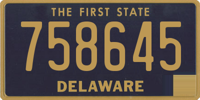 DE license plate 758645