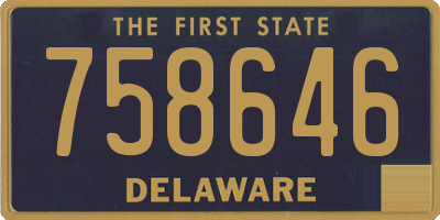 DE license plate 758646