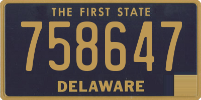 DE license plate 758647