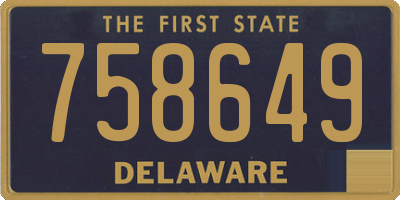 DE license plate 758649