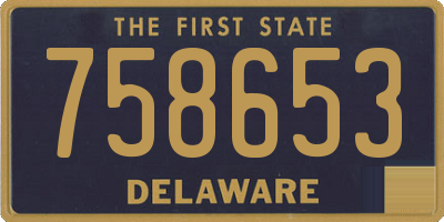 DE license plate 758653