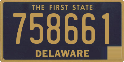 DE license plate 758661