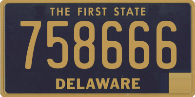 DE license plate 758666