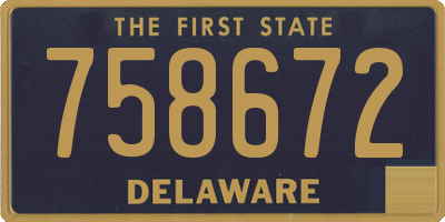 DE license plate 758672