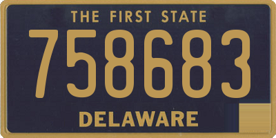 DE license plate 758683