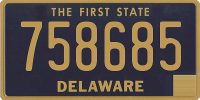 DE license plate 758685