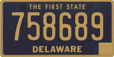 DE license plate 758689