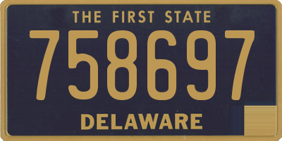 DE license plate 758697