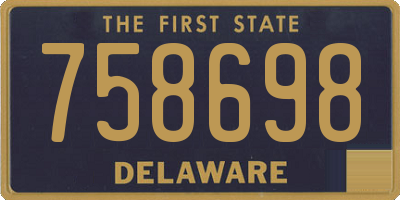 DE license plate 758698