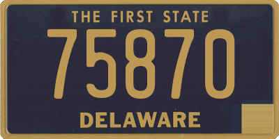 DE license plate 75870