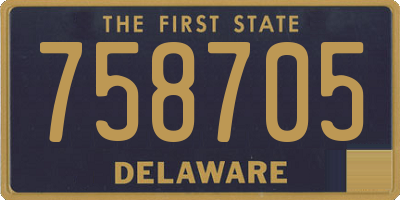 DE license plate 758705