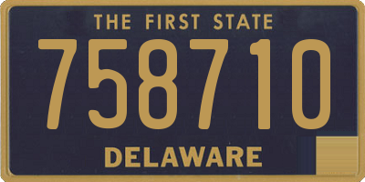 DE license plate 758710