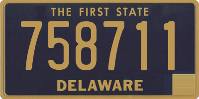 DE license plate 758711