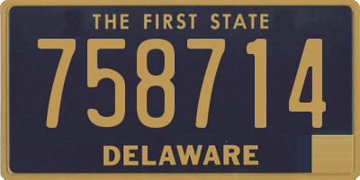 DE license plate 758714
