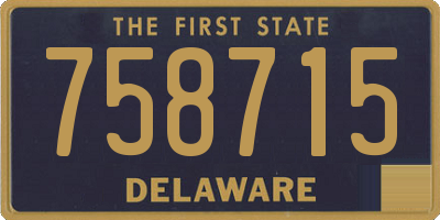 DE license plate 758715