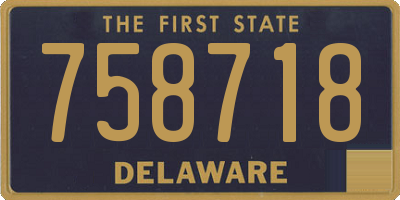 DE license plate 758718