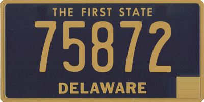 DE license plate 75872