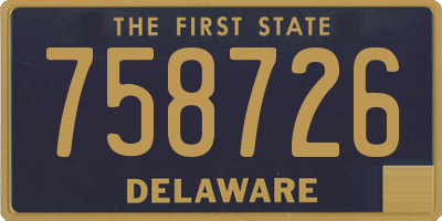 DE license plate 758726