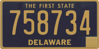 DE license plate 758734