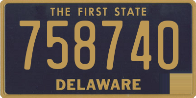 DE license plate 758740