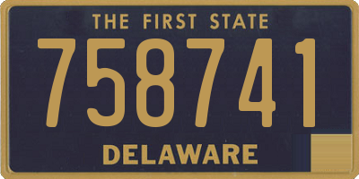 DE license plate 758741