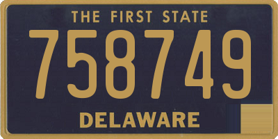 DE license plate 758749