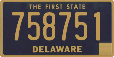 DE license plate 758751