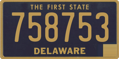 DE license plate 758753