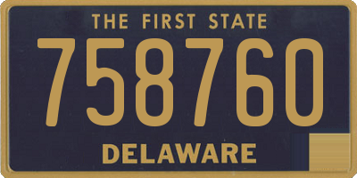 DE license plate 758760