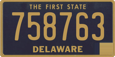 DE license plate 758763