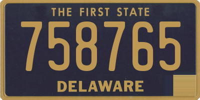 DE license plate 758765