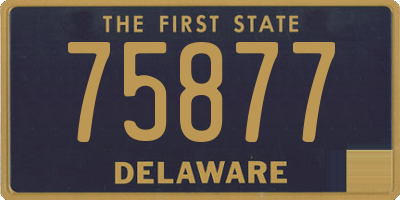 DE license plate 75877