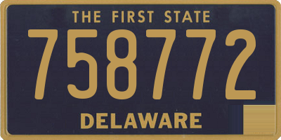 DE license plate 758772