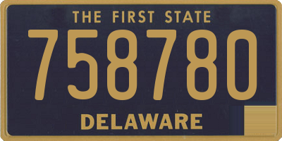 DE license plate 758780