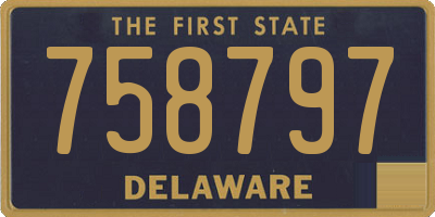 DE license plate 758797