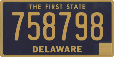 DE license plate 758798