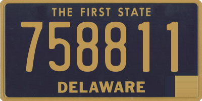 DE license plate 758811