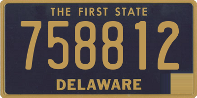 DE license plate 758812