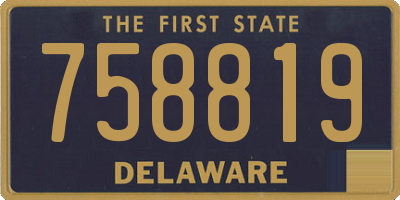 DE license plate 758819