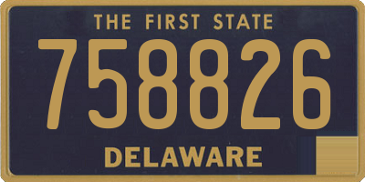 DE license plate 758826
