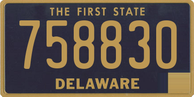 DE license plate 758830