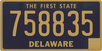 DE license plate 758835
