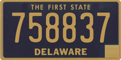 DE license plate 758837