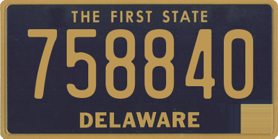 DE license plate 758840