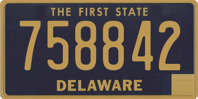 DE license plate 758842
