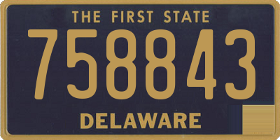 DE license plate 758843