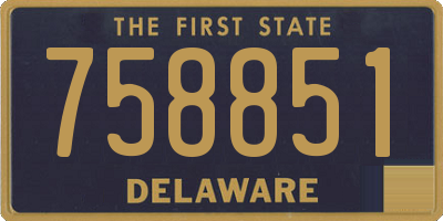 DE license plate 758851