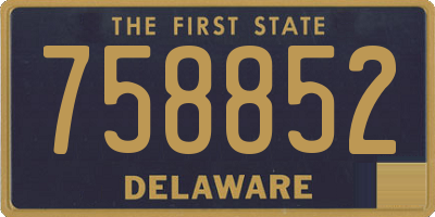 DE license plate 758852