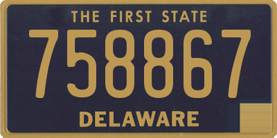 DE license plate 758867